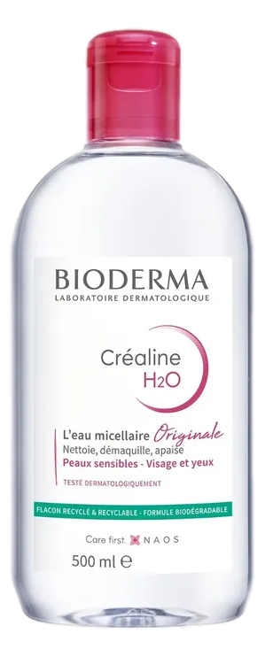 CREALINE H2O - Eau Micellaire Démaquillante - Peaux Sensibles, 500ml CREALINE H2O - Eau Micellaire Démaquillante - Peaux Sensibles, 500ml