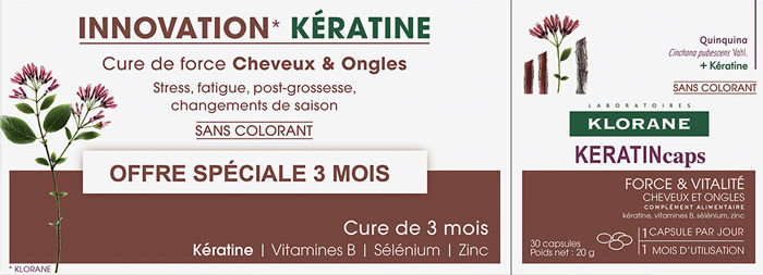 Innovation kératine cure de force cheveux et ongles